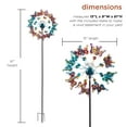 thumbnail image 4 of Alpine Corporation 61" Metal Butterfly Wind Spinner with Solar-Powered LED Lights, Multicolor, 4 of 15
