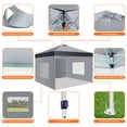 thumbnail image 5 of SANOPY 10' x 10' Pop Up Canopy Tent, 1-Push Center Lock, Air Vent, 6 Removable Sidewalls, Easy Up Instant Shelter for Outdoor Events, Parties, Weddings，Gray, 5 of 8