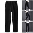thumbnail image 2 of Pantalones mujer Bolsillos Pantalones holgados Pantalones casuales Pierna recta sólida Negro Zulema pantalones casuales altos, 2 of 8