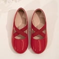 thumbnail image 4 of Dakaela Ballerines pour Filles de 4 à 12 Ans, Chaussures Mary Jane de Robe, Ballerines Scintillantes, Chaussures de Princesse pour Mariage avec Bride Croisée Élastique, Rouge, 4 of 6