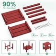 thumbnail image 6 of KINGYES 2-Tier Outdoor Side Table, HDPE All Weather Adirondack Small Patio Tables, For Garden Balcony Pool Indoor, Red, 6 of 10