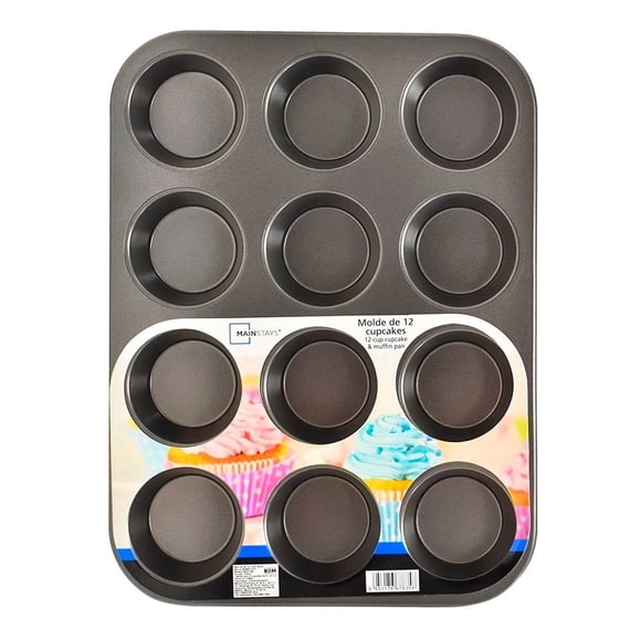 Molde Mainstays para 12 Cupcakes Acero