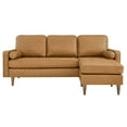thumbnail image 4 of Valour 78" Leather Apartment Sectional Sofa, 4 of 7