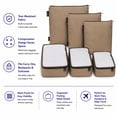 thumbnail image 6 of Brookstone Packing Cubes for Travel Multi-Functional Luggage Organizers for Suitcase 6 Piece, 6 of 8