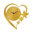 thumbnail image 3 of Reloj de pared acrílico decorativo, adorno de moda, regalo, silencioso, sin tictac, simple y creativo. Oro, 3 of 9
