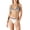 White, variant on Relleciga Women's Ruffle Triangle Bikini Top with Bottom String Halter Two Piece Bathing Suits