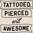 thumbnail image 2 of CafePress - Tattooed Pierced And Awesome Tote Bag - Unisex Canvas Tote Bag, Beige, 1-Piece, 2 of 7