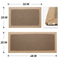 thumbnail image 5 of SIXHOME Kitchen Rugs and Mats Set 20"x32" and 20"x71" Non-Slip Washable Kitchen Floor Mats, Farmhouse Runner and Small Rug for Kitchen Hallway Laundry Room Decor in Brown Beige, 5 of 6
