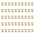 thumbnail image 2 of Brass Rivets Kit , 50 Set Brass Rivets Kit 8mm Slot Screw, Leather Rivets Double Cap Rivet Tubular Metal StudsDecorative Curved Rivet for Leather Bag Cloth Pants Bag Paper, 2 of 7