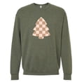 thumbnail image 2 of Checkered Christmas Tree Womens Crewneck - Multiple Colors, 2 of 3