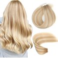 thumbnail image 1 of Shiyou-Rideaux Extensions de Cheveux Humains pour Femmes Ruban Invisible Extensions de Cheveux Blonds Extensions de Cheveux pour Femmes Vrais Cheveux Humains R8-P12-60 16 Pouces, 1 of 4