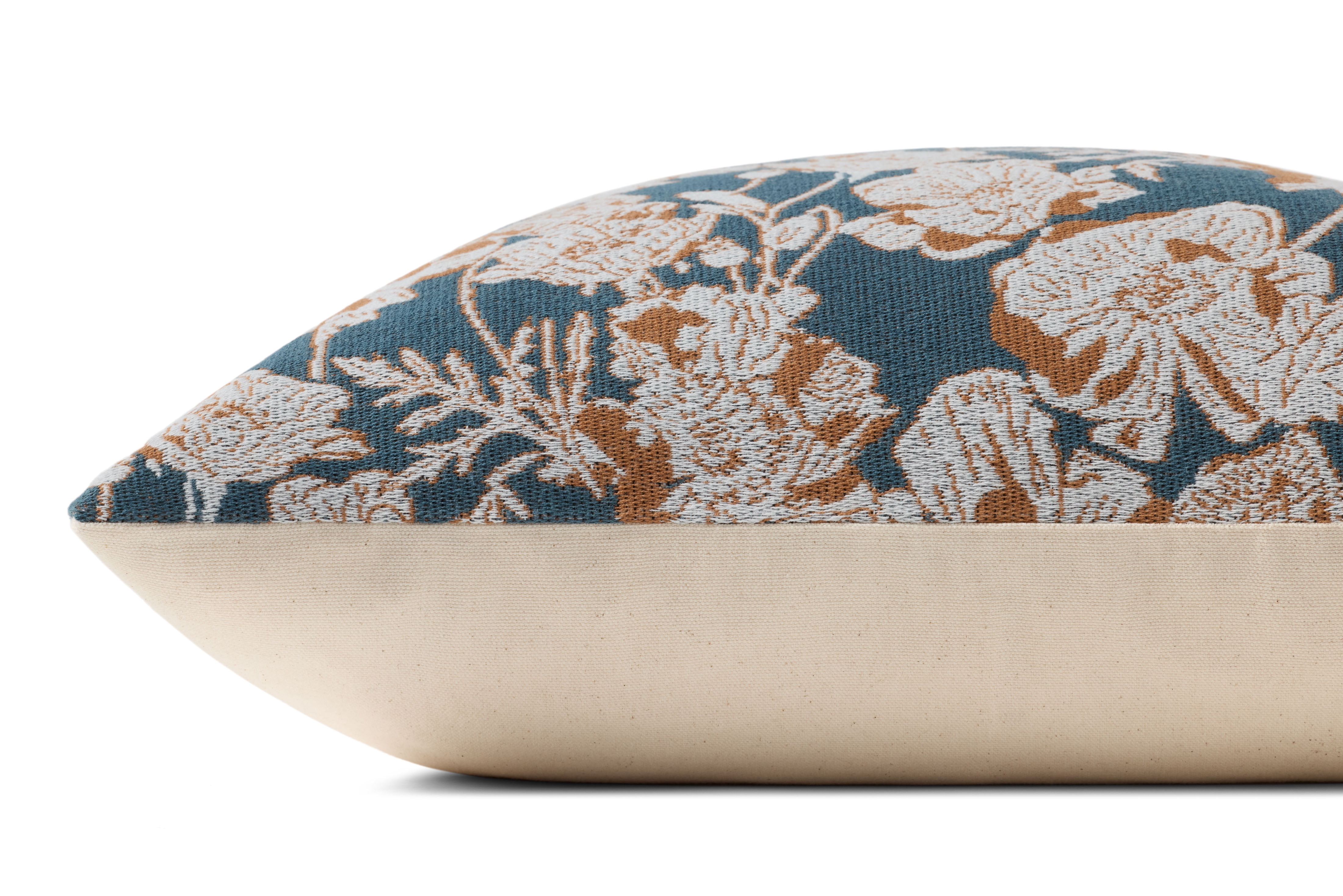 Chris Loves Julia x Loloi Matilda Blue / Orange 18'' x 18'' Decorative Pillow