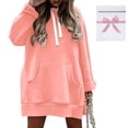 thumbnail image 4 of Sudadera con capucha, bolsillos y manga larga para mujer - Sudadera informal holgada de poliéster - S-XXXL, 4 of 7