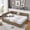 Brown, variant on GAKMCIL Full Size Upholstered Tufted Bed Frame, Velvet Fabric, Sofa Bed Frame with Comfortable Backrest and Armrests, Full Size Bed for Bedroom, Living Room, Beige (80.5''*59''*30.5'')