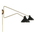 thumbnail image 6 of Trade Winds Genevieve 2-Light Wall Sconce in Matte Black with Natural Brass, 6 of 7