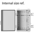 thumbnail image 4 of Gratury Caja De Conexiones Caja De Plástico Impermeable Ip67 Para Proyectos Eléctricos Cubierta Gris Con Bisagras Incluye Placa De Montaje Y Soporte De Pared 290190140 Mm (11.4""7.5""5.5""), 4 of 6