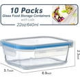 Glass Meal Prep Containers, 10 Packs 22 oz Airtight Glass Food Storage