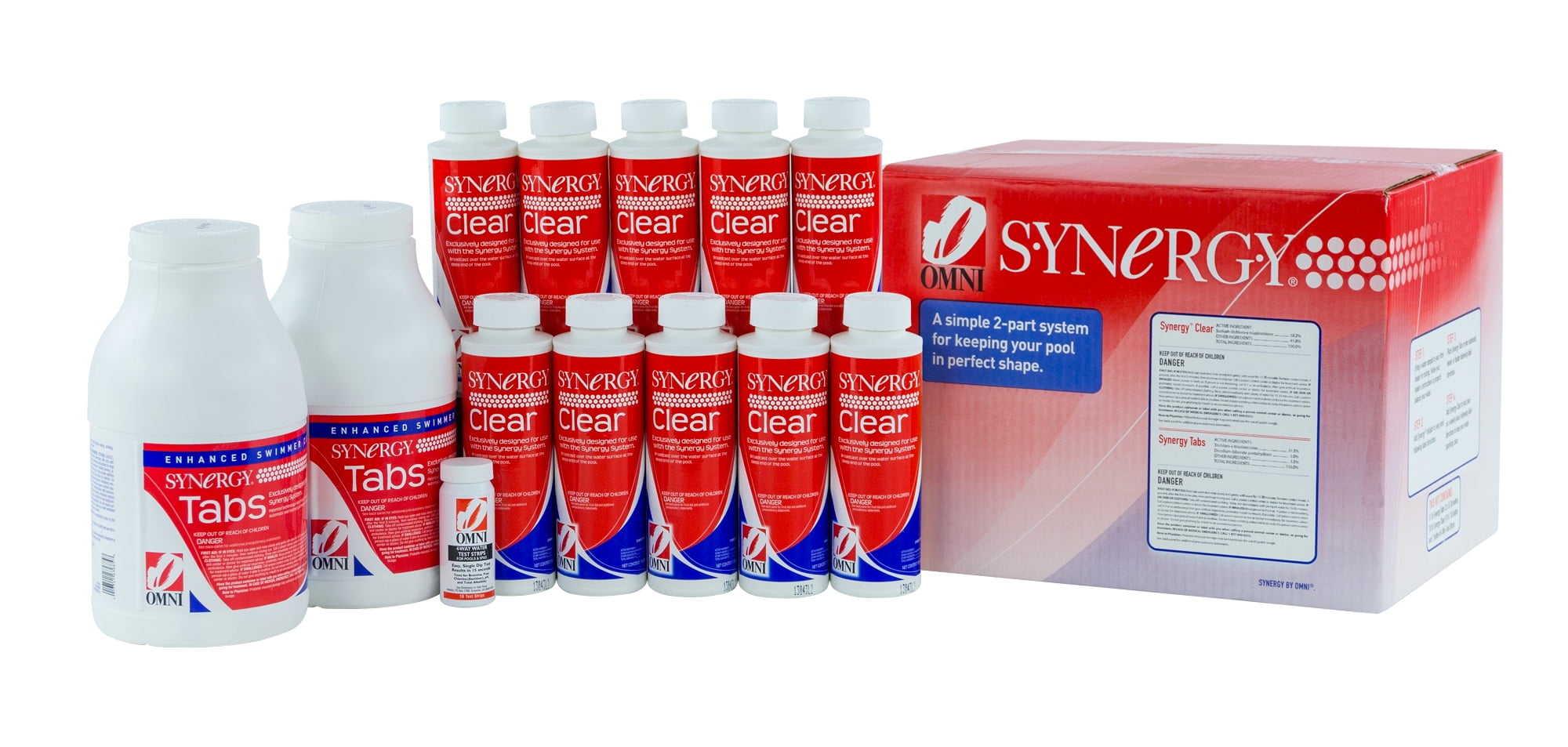 Omni Synergy Large Swimming Pool Care Kit for up to 15,000 Gallons
