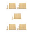 thumbnail image 1 of Cateissary Rolling Mat Washable Sushi Making Tools Flat Maker Roll Set Roller Bamboo Supplies Kitchen Pad Mold for Beginners 24x24cm No.1 5piezas Cateissary CBP254438, 1 of 6