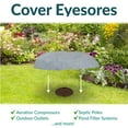 thumbnail image 3 of Sunnydaze Flat 3.5" Gray Polyresin Faux Landscape Rock Cover with Metal Stakes, Set of 2, 3 of 15