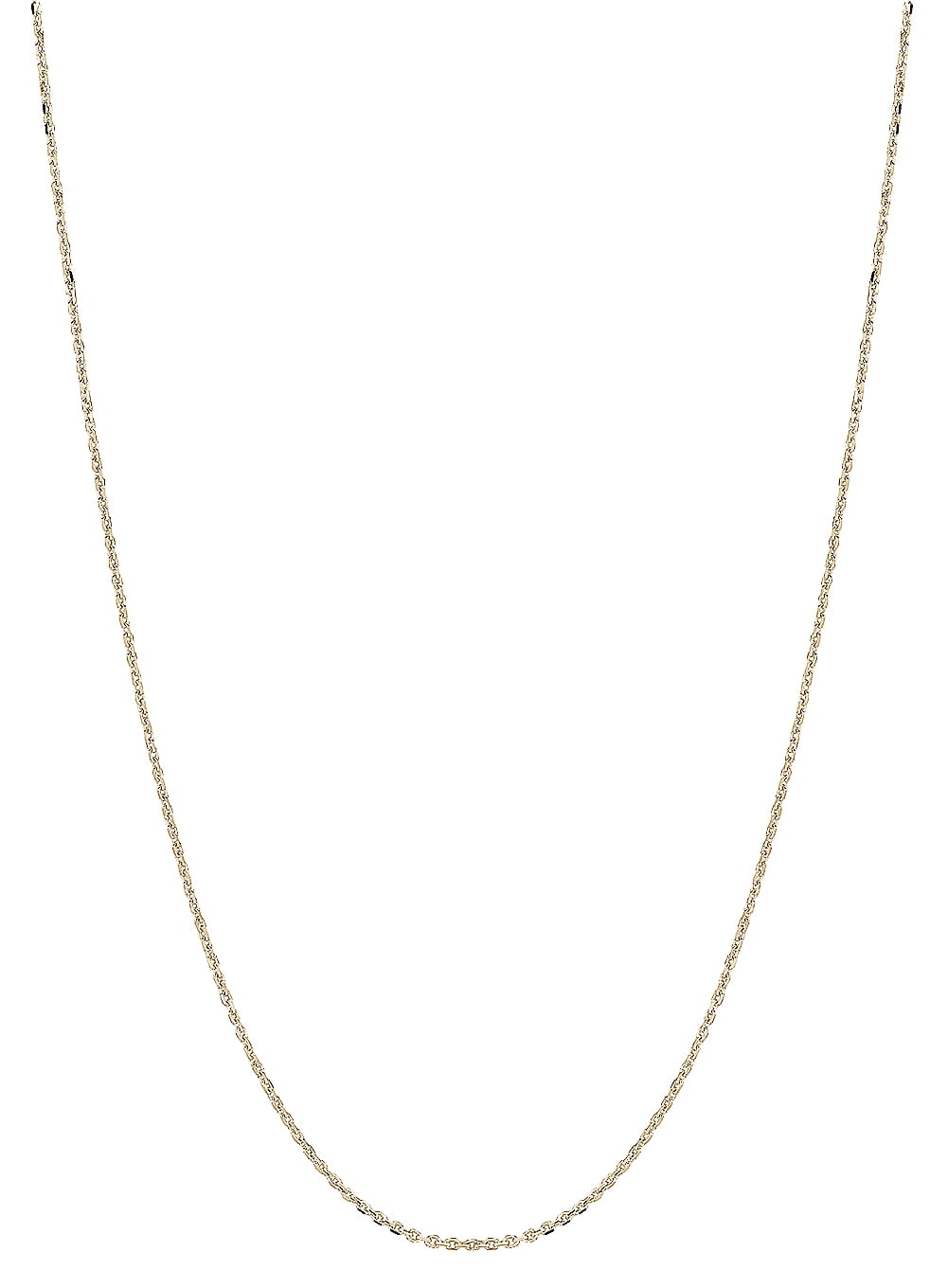 14k Solid Gold Yellow Cable Link Chain Necklace 1.1 Mm 20 Inches