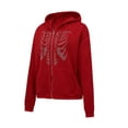 thumbnail image 3 of Yuemengxuan Women Fashionable Hooded Sweater, Skeleton  Heart Pattern Long Sleeve Cardigan, 3 of 9