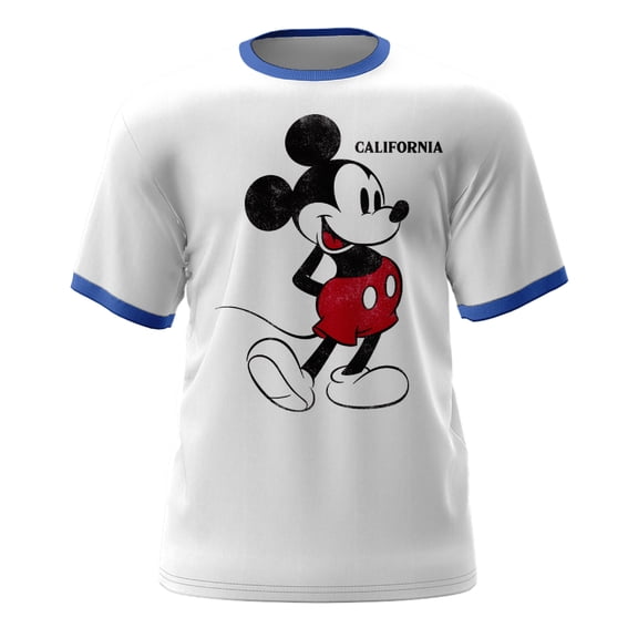 Disney California Mickey Club Graphic Ringer Tee (Unisex), S to 2XL