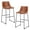 Brown-40" high, variant on EDX Counter Height Bar Stools Set of 2 With Back and Footrest, Metal Frame, 26 inch, Brown