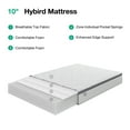 thumbnail image 2 of Novilla Easeon Pocket Spring Hybrid Queen Size Mattress 10 inch Motion Isolation Mattresses Pillow Top,Medium Firm, 2 of 10