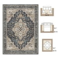 thumbnail image 2 of SIXHOME 5'x7' Area Rugs for Living Room Washable Vintage Medallion Rug Oriental Floral Distressed Carpet Ultra Soft Indoor Rugs for Bedroom Dining Room Retro Home Decor Navy Blue, 2 of 5