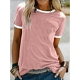 thumbnail image 3 of ZOELNIC 3 Pack Womens T-Shirts - Short Sleeve Spring Summer Tops Crew Neck Trendy Casual Work Basic Tees, M, 3 of 5