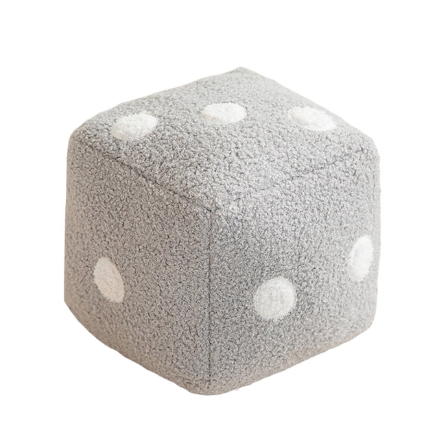 BKER Funny Simulation Dice Pillow Cubic Cube Pendant Dolls Stuffed Soft Sofa Back Cushion Home