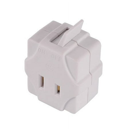 General Electric 15a Polarized Tap With Switch White