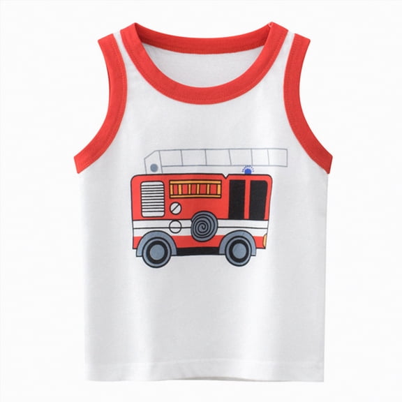 Gubotare Baby Boy Tank Tops Boys Hooded Tank Top Sleeveless Pullover Hoodie Workout Comfy T-Shirt 1T 2T (White,1-2 Years)
