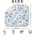 thumbnail image 2 of Blue Floral Dish Drying Mat for Kitchen Counter, French Farmhouse Style Microfiber Drying Rug, Washable and Absorbent Kitchen Countertop Dish Drainer, 16x18 Inch, 2 of 7
