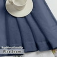 thumbnail image 4 of OVZME Dolly Valance Sheer Cafe Curtains 24 Inch Length 2 Pieces, Living Room/Bathroom/Kitchen/Bedroom Curtain Tiers with Rod Pockets Texture Solid Gauzy Small Window Curtains, 30"W X 24"L Navy Blue, 4 of 7