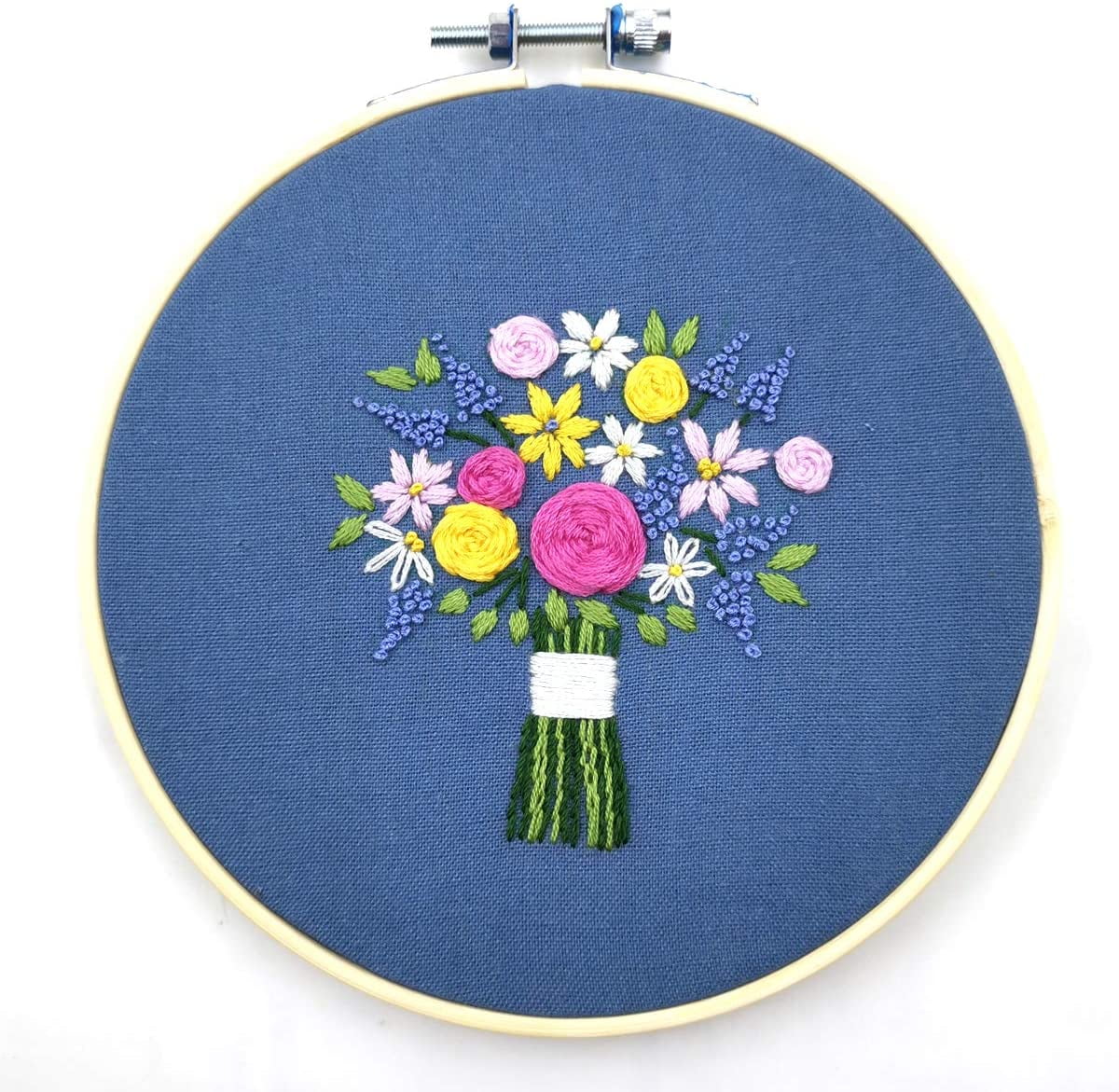 Maydear Stamped Embroidery Kit for Beginners with Pattern, Cross Stitch