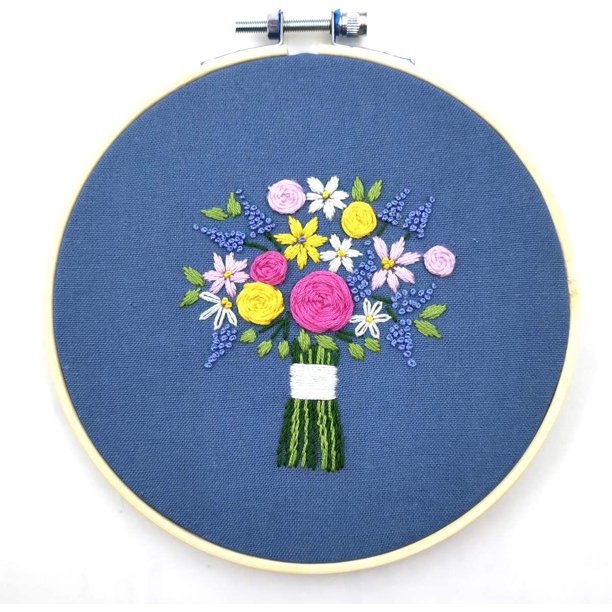 Maydear Stamped Embroidery Kit for Beginners with Pattern, Cross Stitch kit, Embroidery Starter