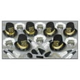 thumbnail image 1 of Beistle Midnite Hour Assortiment pour 50 Personnes Fournitures de Fête du Réveillon Accessoires de Photomaton Chapeaux, Diadèmes, Bruyants, Colliers, Taille Unique, Noir/or/blanc, 1 of 1