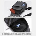 thumbnail image 6 of Chest Bag for Men, Hands-Free Running Fanny Pack, Lightweight Sports Waist Pack with Multiple Pockets, Water-Resistant Crossbody Bag for Travel Hiking, 6 of 7