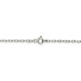 thumbnail image 3 of White Sterling Silver chain Cable Diamond-cut 20 in 2.2 mm, 3 of 5