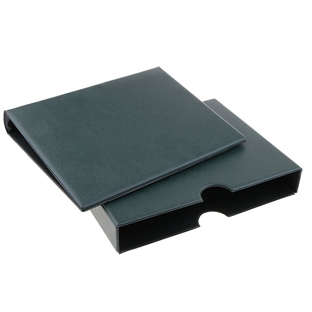 El titular de hojas sueltas de estilo de 9 orificios para los sellos de papel moneda recoge el verde Sunnimix Libro de almacenamiento de estuches para monedas