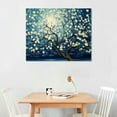 thumbnail image 2 of GOSMITH Bedroom Canvas Wall Art, Flower and Wood Painting, Apricot Blossoms, Starry Night Landscape Art, Abstract Lake Blue, Modern Home Canvas Printing, Living Room, Bathroom Decoration, 2 of 4