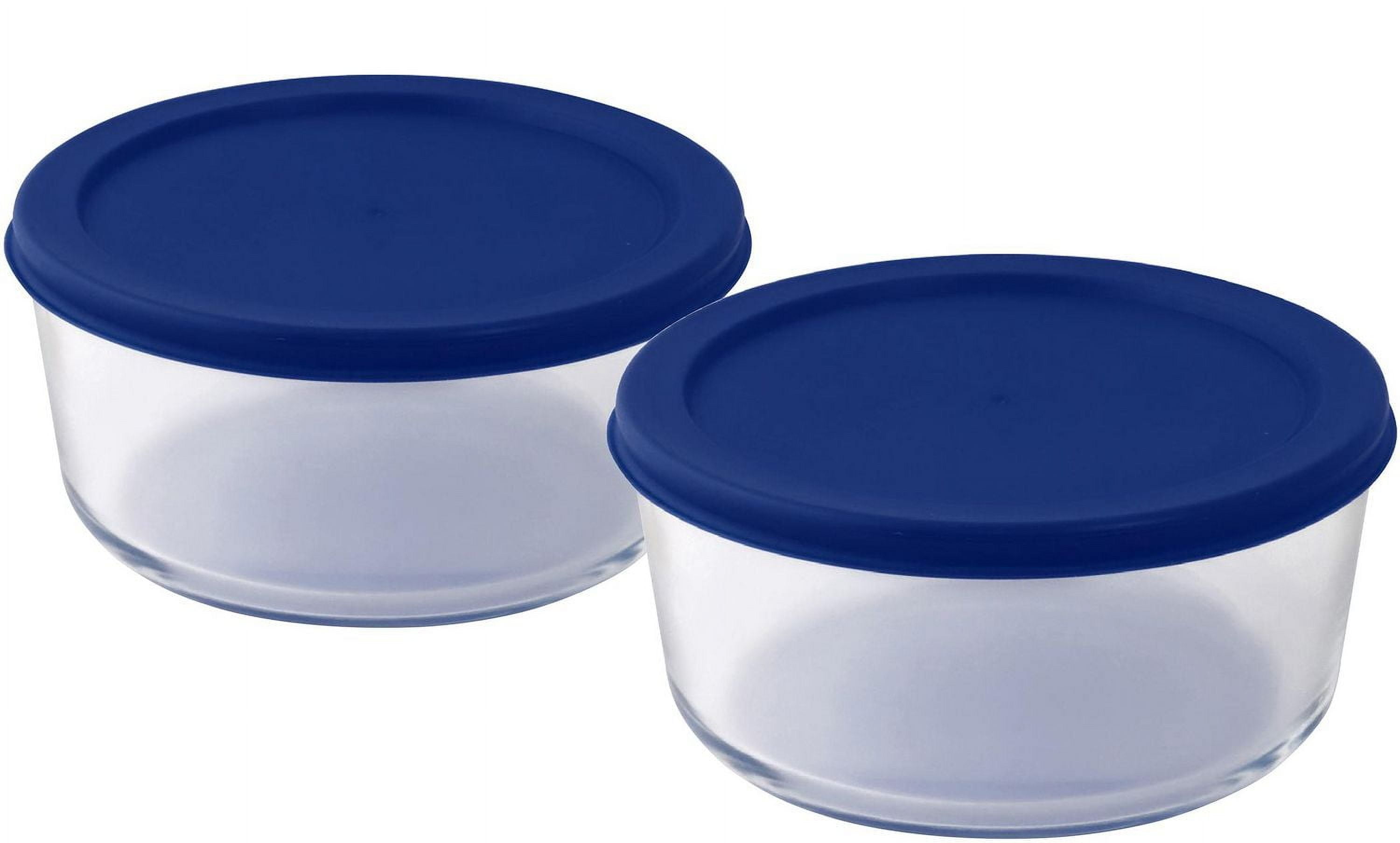 Pillsbury 4pc Rectangular Glass Round Food Storage Container  944ml