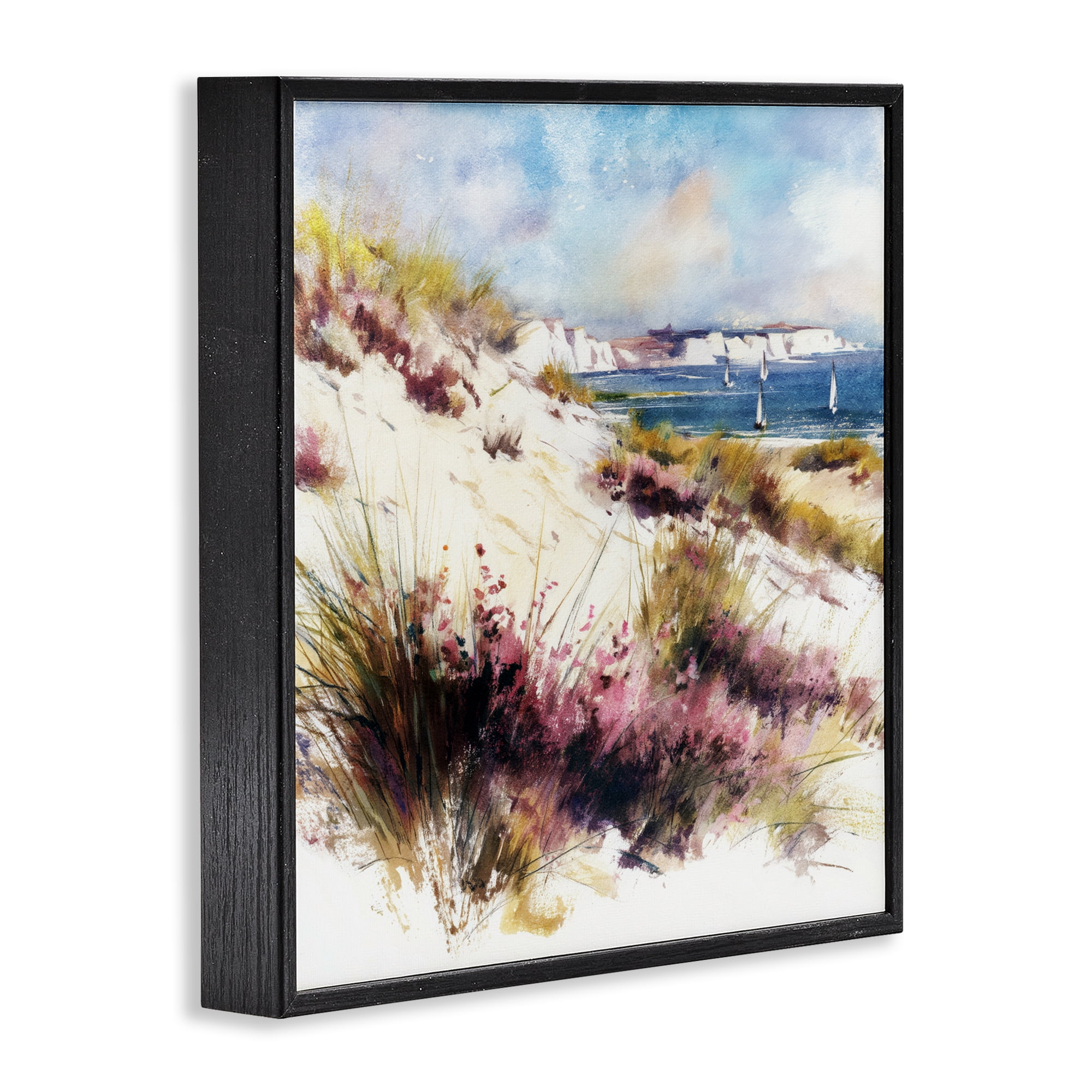 Stupell Industries Cliffs And Waters View Black Framed Giclee Art, design by Svetlana Aleynikova