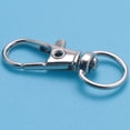 thumbnail image 5 of 100Pcs Metal Lobster Trigger Swivel Clasp Hooks Clip Buckle Jewellery Making Arts Crafts Key Ring Keychain 35mm, 5 of 8
