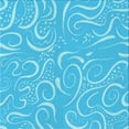 thumbnail image 1 of Ahgly Company Indoor Square Patterned Bright Cyan Blue Area Rugs, 8' Square, 1 of 6