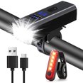 thumbnail image 1 of LEEYNEER Bike Lights  1500mAh USB Rechargeable Bicycle Lights  5 Modes  Super Bright High Lumens Front and Back LED Bike Lights  Bicycle Lights Taillight Set for Night Riding  Road and Mo, 1 of 5