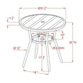 thumbnail image 2 of Afuera Living Table Bistro Rond de Patio en Aluminium de 31,5 Po L Ton Naturel, 2 of 6