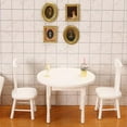 thumbnail image 4 of 1/12 Maison de Poupée Miniature Meubles Blanc en Bois Chaises de Table Jouets Modèles, 4 of 6